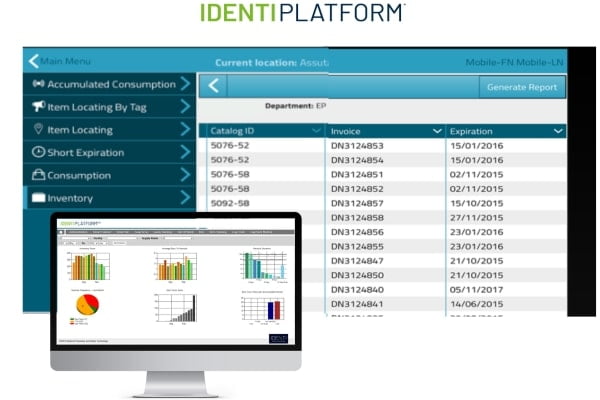 IDENTI Platform inventory report - 'Item by Location'