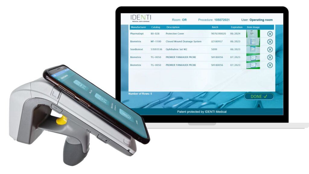 Mobile Sense and Snap&Go Automated Implant, Bone and Tissue Tracking Management ​