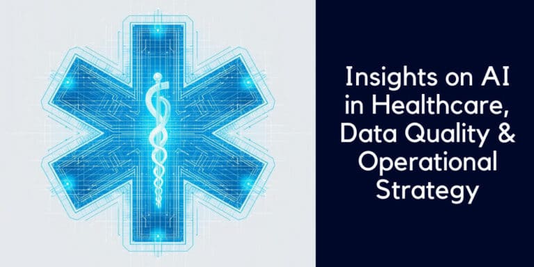 ai in healthcare blog post with data forming medical cross